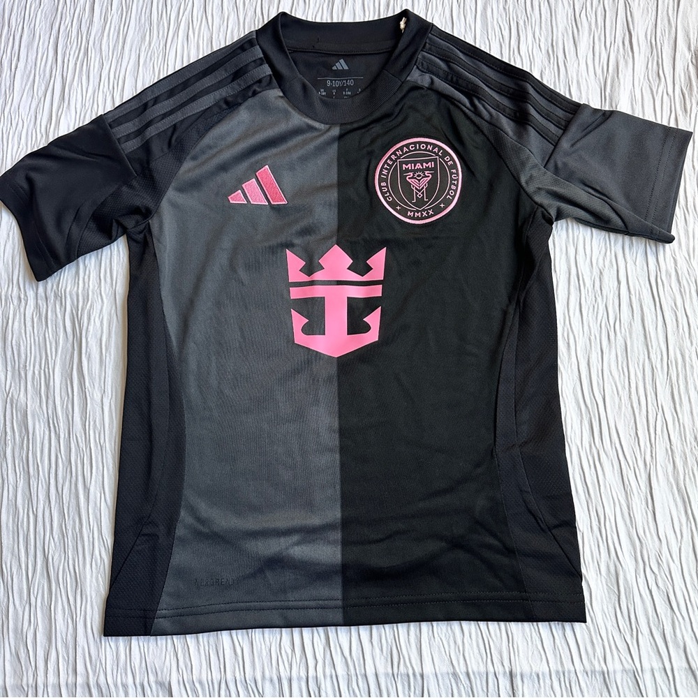 adidas Miami International Black and Pink Kids Jersey